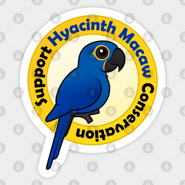 Support Hyacinth Macaw Conservation Sticker by birdorable